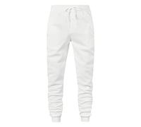 Générique Pantalon Cargo Homme Militaire,Pantalon Survêtement Hommes Short Lin Grande Taille Pantalons De Sport avec Prises S-XXL Jogging Coton Running Vetement Été Automne (Blanc,XL)