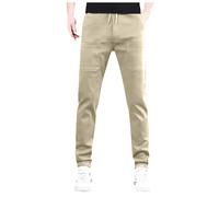 Générique Pantalon Cargo Homme Noir De Travail avec Multi Poches Taille Elastique Cordon Serrage Disco Baggy Jogging Pants Vêtements Combat Stretch Extensible Séchage Rapide (Kaki,4XL)