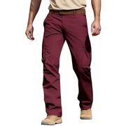 Générique Pantalon Cargo Homme Noir, Pantalon De Travail Homme Hiver Chaud Cargo Jogging Pas Cher Été De Yoga Plage Bermuda Travail Coupe Droite Grandes Tailles Disponibles (Rouge,5XL)