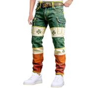 Générique Pantalon cargo imprimé St Patrick pour homme avec poches pratiques, design robuste pour les activités de plein air Pantalon cargo pour homme avec motif St Patrick