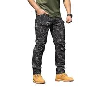 Générique Pantalon Cargo Tactique Homme 2025, imperméable, léger en Ripstop Extensible, pour Travail et randonnée, avec Poches Multiples (Black Python IX7,TG)