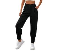 Générique Pantalon de Bureau Femme Taille Haute Coupe Cintrée et Poignet d'Ourlet à la Cheville Casual Décontracté avec Poches Discrètes pour Un Look Professionnel et Élégant au Travail ou en Réunion