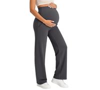Générique Pantalon de Grossesse Grande Jambe Large Ceinture Haute Extensible Le Ventre pour Future Maman Confort Quotidien Grossesse Yoga Automne Hiver vêtement maternité