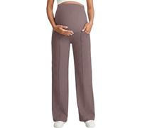 Générique Pantalon de Grossesse Taille Haute pour Femmes Doublure Polaire Legging Maternité Extensible Extérieur Intérieur Automne Hiver Pantalon Fuseau Femme Enceinte Coupe Droite Collant Thermique