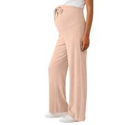 Générique Pantalon de Maternité Femme Jambe Large Pantalon Grossesse Taille Haute Confortable Fluide avec Nœud Décoratif Pantalon Palazzo