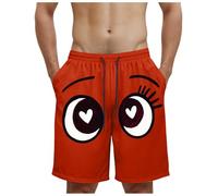 Générique Pantalon de Plage Extensible et élastique Motif Amusant et Original pour Homme, idéal pour Les Vacances d'été. Portefeuille Homme Cuir (Red, XXXXL)
