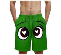 Générique Pantalon de Plage Extensible et élastique Motif Amusant et Original pour Homme, idéal pour Les Vacances d'été. Portefeuille Homme Cuir (Green, XXL)