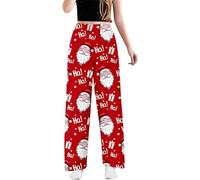 Générique Pantalon de Pyjama Femme Flanelle Bas de Pyjama Noël Polaire Pantalon Kawaii à La Mode Pantalon Femme Hiver Imprimé Maison Décontracté Pyjama Pantalon