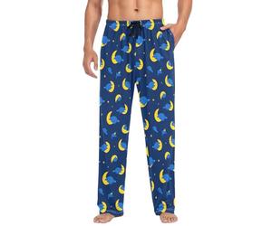 Générique Pantalon de Pyjama Homme Doux et Confortable avec Poches, Motif ornithorynque et Lune (Taille S), idéal pour Noël.