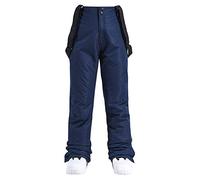 Générique Pantalon de Ski pour Femme Pantalon de Ski à Bretelles Pantalons De Snowboard Salopette d'hiver Chaud imperméable Coupe-Vent Amovible Pantalons Skii Vêtement De Skii Salopette (01 Blue, XL)