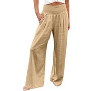 Générique Pantalon de Sport Long pour Femme Extensible Décontractés Toile Pants Lastique Taille Haute Pantalo Mode Tendance avec Coupe Ample Idéal Le et la Vie Quotidienne