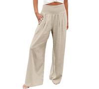 Générique Pantalon de Sport Long pour Femme Extensible Décontractés Toile Pants Lastique Taille Haute Pantalo Mode Tendance avec Coupe Ample Idéal Le et la Vie Quotidienne