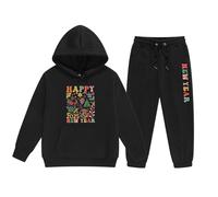 Générique Pantalon de Survê Et Ensemble à Capuche Tement Ensemble Fille Pull à Capuche et Pantalon Confortable Tenue Décontractée Nouvel an 2029 Vêtement Enfant Mode