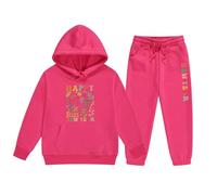 Générique Pantalon de Survê Et Ensemble à Capuche Tement Ensemble Fille Pull à Capuche et Pantalon Confortable Tenue Décontractée Nouvel an 2100 Vêtement Enfant Mode