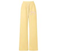 Générique Pantalon de survêtement Fille léger à Cordon Ajustable Coupe Droite Confortable Parfait pour Un Style Sportif décontracté et des activités ludiques Quotidiennes (Yellow, 150)