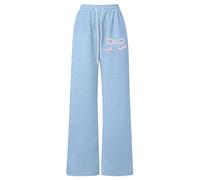 Générique Pantalon de survêtement Fille léger à Cordon Ajustable Coupe Droite Confortable Parfait pour Un Style Sportif décontracté et des activités ludiques Quotidiennes (Blue, 150)