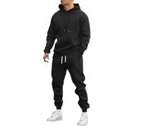 Générique Pantalon de Survêtement Homme de Luxe Chaud Grande Taille Men's Hoodies & Sweatshirts À Capuche Training Chaude Jogging Baggy Vêtement Ensemble Homme Hiver Noir M