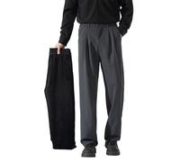 Générique Pantalon De Travail Homme,Pantalon DéContracté à Jambes Droites FuseléEs avec Doublure Polaire pour Plus De Chaleur en Hiver Coupe Confortable Et Ample Longueur Cheville