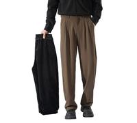 Générique Pantalon De Travail Homme,Pantalon DéContracté à Jambes Droites FuseléEs avec Doublure Polaire pour Plus De Chaleur en Hiver Coupe Confortable Et Ample Longueur Cheville