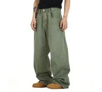 Générique Pantalon Décontracté Chic de Couleur Uni Pantalons Homme Cargo Baggy Jeans Confortable Waist Elastique Tendance