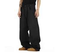 Générique Pantalon Décontracté Chic de Couleur Uni Pantalons Homme Cargo Baggy Jeans Confortable Waist Elastique Tendance