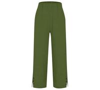 Générique Pantalon décontracté Confortable pour Filles avec Ceinture élastique et Ourlets fendus côté idéal Jeu Tout-Petits Enfants (Green, 4-5 Years)