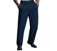 Générique Pantalon décontracté Droit Polyvalent pour Homme - élégante et Confort Quotidien (Navy, XXL)