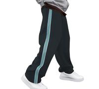 Générique Pantalon décontracté Droit pour Homme avec tombé élégant et Longueur Parfaite pour Un Confort Quotidien Exceptionnel et Un Style Polyvalent (Black, XXL)