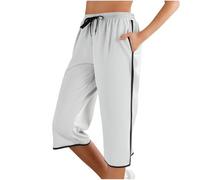 Générique Pantalon décontracté pour Femme Coupe Droite Unie Respirant et léger idéal pour Le Bureau Les Vacances ou Le Campus Confort Optimal Quotidien