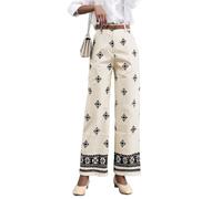 Générique Pantalon D'éTé en Lin LéGer pour Femme - Coupe Fluide à Taille éLastique Confortable sans Cordon - Silhouette Ample Et AéRéE pour Un Style BohèMe Chic, IdéAl Les Vacances Ou La Ville