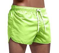 Générique Pantalon d'été Surf Splicing Short de Printemps et de Natation et de Plage Short de Bain pour Homme (Green, XXL)