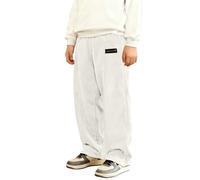 Générique Pantalon Droit en Velours CôTelé pour GarçOn,Doux Au Toucher et Confortable à Porter,Uni,avec Poches,IdéAl pour L'éCole et Les Loisirs(White,120)