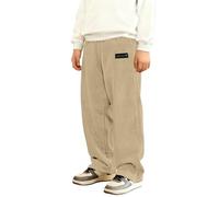 Générique Pantalon Droit en Velours CôTelé pour GarçOn,Doux Au Toucher et Confortable à Porter,Uni,avec Poches,IdéAl pour L'éCole et Les Loisirs(Khaki,140)