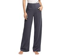Générique Pantalon Droit Femme Taille Haute, Pantalon Large Femme Fluide Grande Taille, Slacks De Yoga Trouser Mi Saison Décontracté Survêtement Simple Slacks avec Poches Jambe Flared