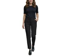 Générique Pantalon Droit Mi-Long Coupe Cintrée Taille Moyenne Stretch Confortable Jambes Allongées(Black, S)