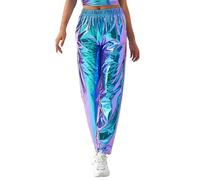 Générique Pantalon Droit Taille Haute dégradé de Style décontracté High Street 1 Blue M