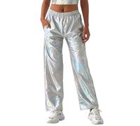 Générique Pantalon Droit Taille Haute dégradé de Style décontracté High Street 1 Silver L