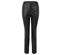 Générique Pantalon en Cuir Femme Sexy,Sexy High Elastic Pants Suit Sets Black Casual Side Slit PU Pants for Women (Black, L)