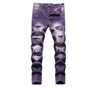 Générique Pantalon en Jean pour Enfants,Baggy avec Garçon Denim Printemps/Enfants Années 90 Hip Hop Streetwear Pantalons De Survêtement Short Garcon Le Printemps Et L'Automne 8-10 Ans,Violet