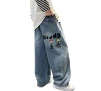 Générique Pantalon en Jean pour Enfants, Baggy Jeans DéContracté Et Ample avec Poches à Rabat Y2K Long Denim Stretch Denims Classique Coupe Droite GarçOn Garcon 8 Ans |