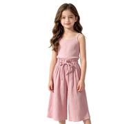 Générique Pantalon en Lin pour Fille Été Jambes Larges Coupe Ample Léger Et Respirant Taille Élastique Pantalon De Plagea Naturel Confortable Baggy Anti-Moustiques Pantalons Décontracté