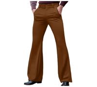 Générique Pantalon Évasé Hommes Stretch Casual Pantalon À Pattes D’Éléphant Respirant Décontracté Ample Pantalons De Loisirs Jambes Larges Baggy Mode Urbaine Pantalons Coupe Flare