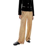 Générique Pantalon Femme Brilliant avec Paillettes Pantalons Droit Décontractées Pantalon de Carnaval Tendance Pantalons de Fête Slim Fit Pants de Disco Scintillante pour Soirées à Thème