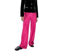 Générique Pantalon Femme Brilliant avec Paillettes Pantalons Droit Décontractées Pantalon de Carnaval Tendance Pantalons de Fête Slim Fit Pants de Disco Scintillante pour Soirées à Thème