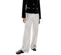 Générique Pantalon Femme Brilliant avec Paillettes Pantalons Droit Décontractées Pantalon de Carnaval Tendance Pantalons de Fête Slim Fit Pants de Disco Scintillante pour Soirées à Thème