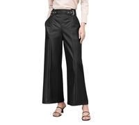 Générique Pantalon Femme Simili Cuir Été, Coupe Large Fluide, Taille Haute Élastique Cordon, Poches, Doux Confortable, Look Chic Élégant Polyvalent, Quotidien Bureau Sorties Fêtes