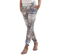 Générique Pantalon Fluide Femme Été Boho Harem Pantalon Décontracté Taille Haute Pantalon Floral Imprimer Élastiquée Taille Pants Baggy Léger Pantalon Yoga Plage Sarouel avec Poches