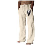 Générique Pantalon Habillé Homme Couleur Unie Plage Sport Casual Yoga Toile Pants De Travail Léger Respirant Décontracté Jogging Foot Decontracte Uni Simple Rue Mode (Kaki,S)