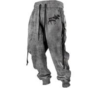 Générique Pantalon Homme de Mythologie Nordique Vintage 3D Pantalons de Pirate Médiéval de Style Punk Gothique Pantalon Harem Baggy Pantalons Pump Rétro Pants Samurai Kimono Japonais Confortable