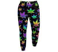 Générique Pantalon Homme Décontracté à Imprimé Feuilles Colorées - Motif Naturel et Énergique pour Un Style Printanier ou Estival Tendance et Décontracté